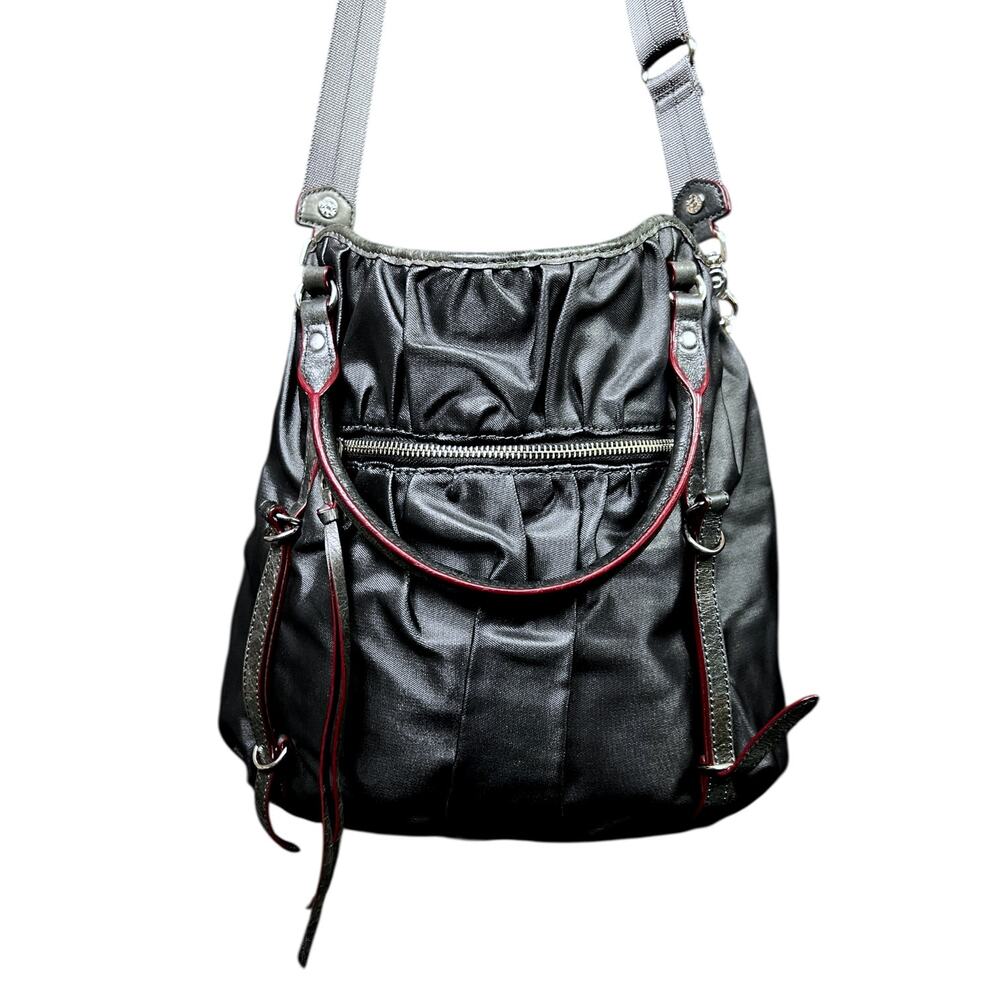MZ Wallace Bianca Pleated Tote Bag - Grey Coated Canvas - $225 Retail